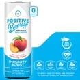 thumbnail image 6 of Positive Beverage Drink - Zero Calorie, Zero Sugar Immunity Support, Vitamins, Calcium, Electrolytes - Perfectly Peach, 6 of 8