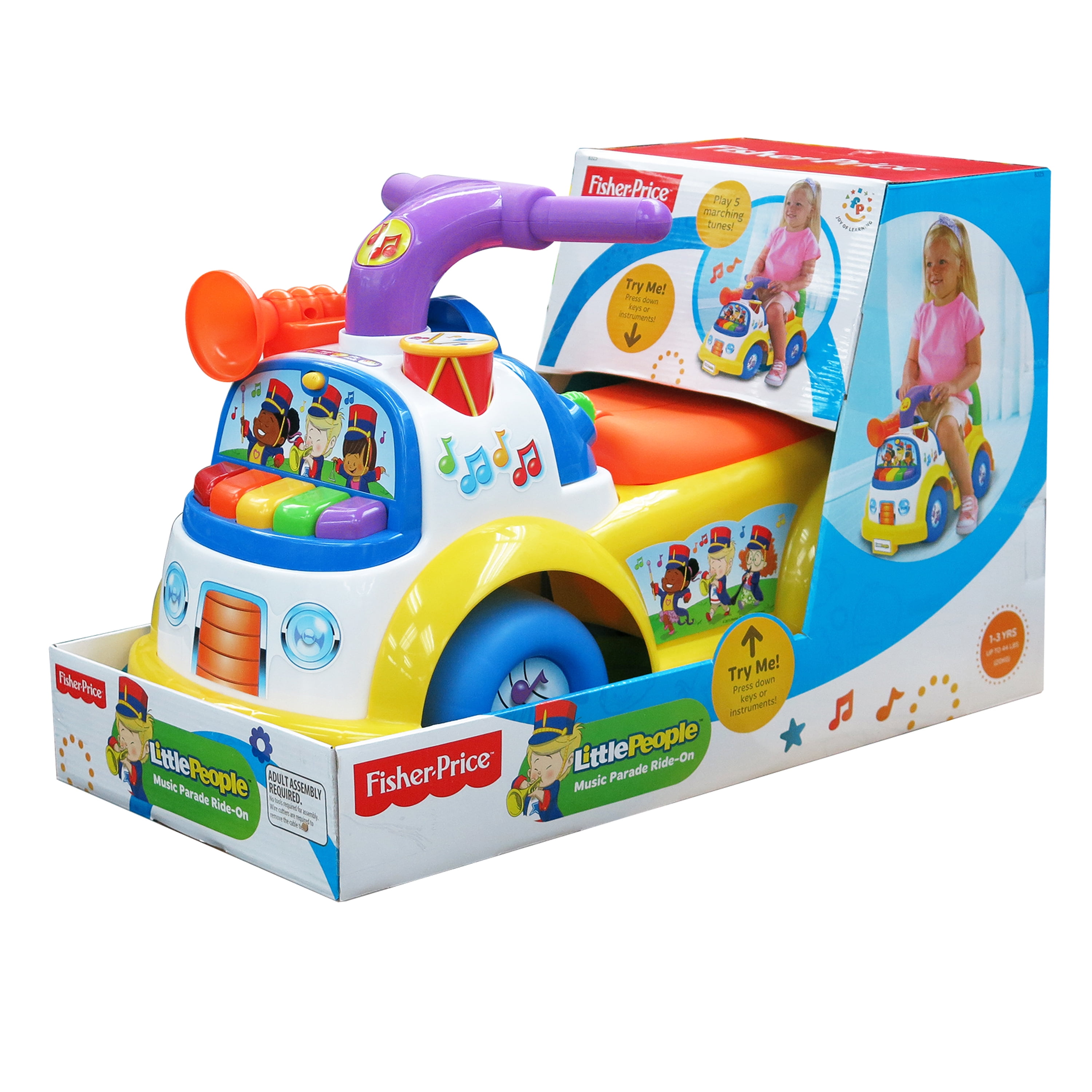 Pink, Fisher-Price 08371-MM-4L Little People Push 'N Scoot Ride on 