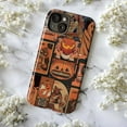 thumbnail image 5 of Vintage Halloween Comic Phone Case, Retro Pumpkin, Ghost, Werewolf Design, Durable Protective Cover for iPhone 16 15 14 13 12 11 Pro Max Mini, 5 of 6