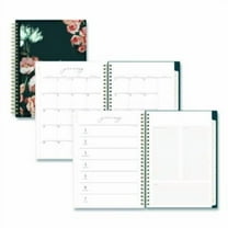 8.63 in. x 5.88 in. 12-Month (Jan to Dec): 2026 Life Note-It Dania Weekly/Monthly Planner - Floral Artwork, Teal/Pink/Blue Cover