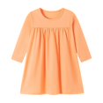 thumbnail image 4 of Kids Dress Long Sleeve Elegant Solid Color Cozy Adorable Classic for Fall and Casual Dress Set, 4 of 4