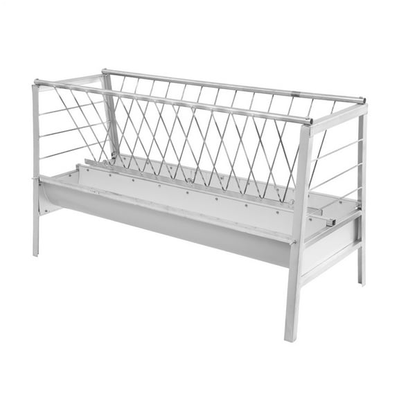 Flroha Horse Hay Feeder 5-Feet Long Livestock Feeder Heavy Duty Hay Rack with Deeper Feeding Pan for Calves Sheep Ponies Cows Indoor Outdoor uses like-minded