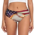 thumbnail image 1 of Fotbe Baseball Ball With Flag Calzones Estampados para Mujer – Ropa Interior de Algodón, Cómoda, Suave y Elástica-3X-Large, 1 of 6