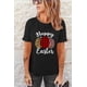 thumbnail image 4 of ABPHQTO Camiseta gráfica de manga corta con estampado de huevo de Pascua feliz negra para mujer, 4 of 5
