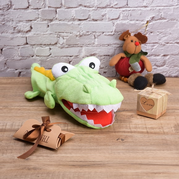 Marioneta de Mano de Forro, Grator The Alligator Body Plush Puppeta, Animal de Dibujos Animados Muñeca de Mano Suave Guantes de Marioneta Que Cuenta Historia Juguete