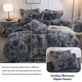 thumbnail image 7 of LIFEREVO Luxury Fluffy Faux Fur Duvet Cover Set, Soft Tie Dye Plush Fuzzy Duvet Cover Set(1 Shaggy Comforter Cover+2 Furry Pillowcases)Bedding Set, Zipper Closure(King, Tie Dye Dark Grey), 7 of 7