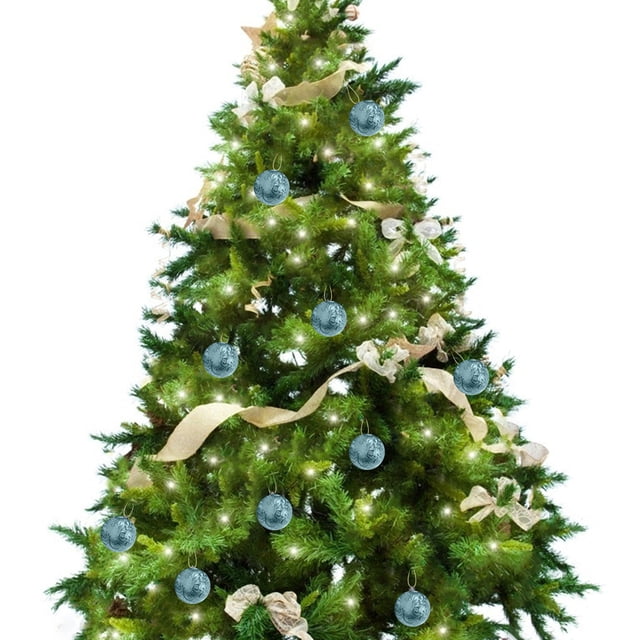 Fiudx Adornos Navideños, Bolas de Plástico Irresponsables, Decoración Ligera para El Árbol, Uso Familiar Seguro, Ambiente Festivo, Hogar, Comercio, Juego de 12 Piezas Incluido.