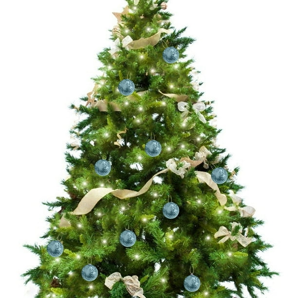 Fiudx Adornos Navideños, Bolas de Plástico Irresponsables, Decoración Ligera para El Árbol, Uso Familiar Seguro, Ambiente Festivo, Hogar, Comercio, Juego de 12 Piezas Incluido.