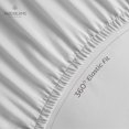thumbnail image 4 of FABDREAMS Organic Linen Queen Fitted Sheet & Pillowcase Set | Linen Fitted Sheet Queen | Cooling Fitted Sheet | 1 Fitted Sheet Queen Size, 2 Queen Pillowcases | Organic Fitted Sheets Queen | White, 4 of 6
