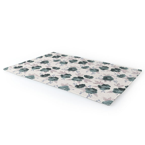 Society6 Schatzi Brown Emma Floral Stone 4’ x 6 Rug