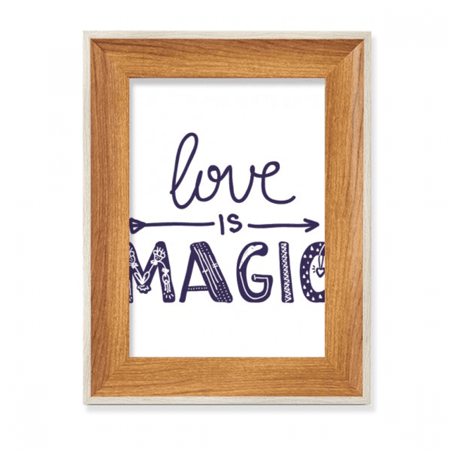Love Is Magic Cute Quote Style Desktop Wooden Photo Frame Display Picture Art Painting Multiple Sets