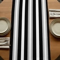 thumbnail image 5 of Black Grey Stripe 108 Inch Table Runner, Minimalist Farmhouse Striped Farmhouse Dresser Scarf Cotton & Linen Tablerunner for Dining/Kitchen Island/Holiday Party Décor 13" x 108", 5 of 9