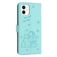 thumbnail image 3 of Wallet Case for iPhone 11,Women Flip Magnetic Folio PU Leather Protective Case Wrist Strap Card Slots Holder Purse Emboss Cute Puppy Stand Case for iPhone 11,Green, 3 of 10
