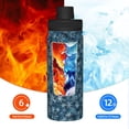 thumbnail image 5 of Pofeuu Blue and White Gradient Snowflake Print 18oz Sports Insulated Kettle Stainless Steel Vacuum Water Bottle Leakproof Sport Flask, 5 of 7