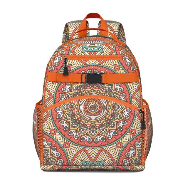 Peace Energy Light Colorful Calm Zen Spiritual Student Backpack Adjustable Shoulder Straps Chest Buckle Lightweight Durable Bookbag