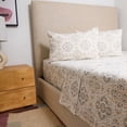 thumbnail image 2 of Roxana Paisley 100% Cotton 4-Piece King Flannel Sheet Set, 2 of 4