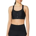 thumbnail image 2 of Under Armour BLACK Armour High Crossback Zip Front Sports Bra, US 32B, UK 32B, 2 of 4
