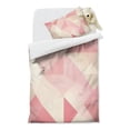 thumbnail image 2 of Red Pink Modern Art Geometric Duvet Cover and Pillowcase Set for Single Bedding, Bedroom Accessories for Kids Teens, 2 of 5