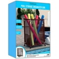 thumbnail image 2 of Essentially Yours Rolling Pool Noodle Storage Organizer Bin, Standard Noodle Holder, (25.4" W x 26" L x 40.5" H), Brown Style 510643, 2 of 9