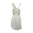 thumbnail image 2 of ANNE LEMAN Women's Ivory Empire Waist Plie Dress SP92DR18 Sz 6, 2 of 2