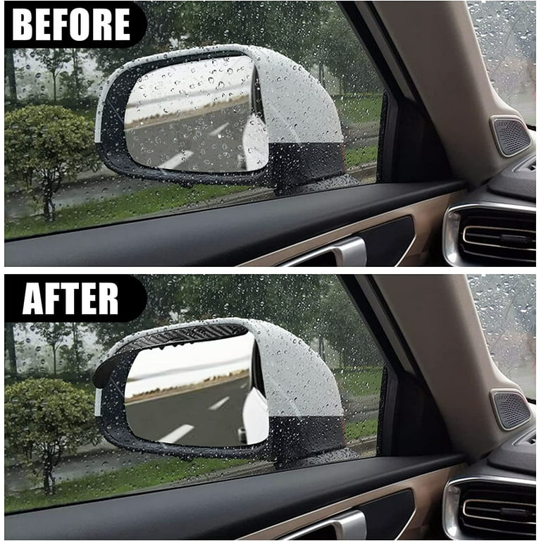 Pincuttee Mirror Rain Visor Eyebrow, Side Mirror Rain Guards, Covers for  Car Uniservial Fit 2 Pack