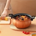 thumbnail image 4 of 8L Pumpkin Micro Pressure Cooker, Stone Non-Stick Soup Pot for Open Flames & Gas Stoves, 4 of 6