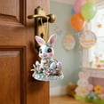 thumbnail image 5 of Bunny Easter Ornament, 2D Flat Acrylic Rabbit Pendant Hanging Decor, for Spring Party House Decoration Car Rearview Mirror Backpack, 5 of 6