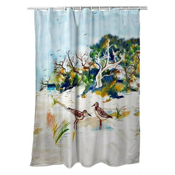 Betsy Drake SH487 Tree & Beach Shower Curtain
