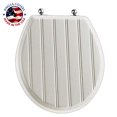 thumbnail image 2 of Mayfair Round White Molded Wood Toilet Seat, 2 of 8