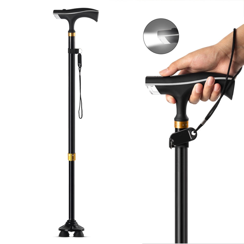 Doosl Walking Cane for Men & Women, Portable Retractable Canes, Fall Alarmpivot Tip, Heavy Duty, Adjustable Canes for Seniors & Adults