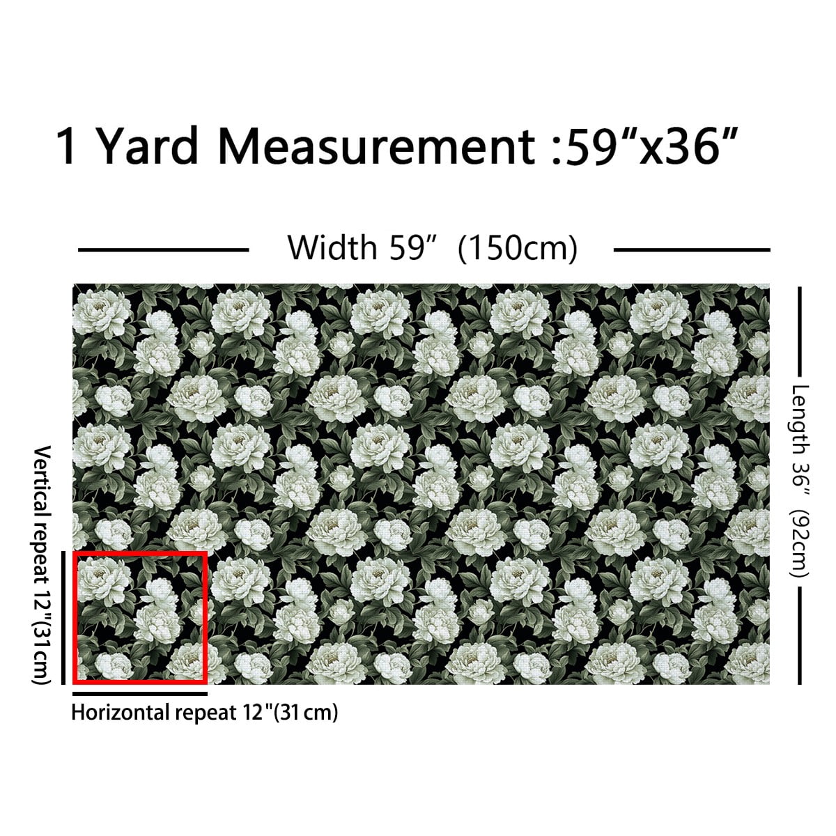Feelyou Girls Rustic Plant Fabric by the Yard 2 Yards, Flower Floral Sewing Fabric, Vintage Fashion Home Decor Fabric by the Yard, Microfiber Bedroom Decor