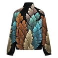 thumbnail image 6 of Jackets for Women Winter Coat Jackets Flannel Stand Collar Jacket(Colorful Fractal Fern Leaves Art,Size:S-4XL), 6 of 7