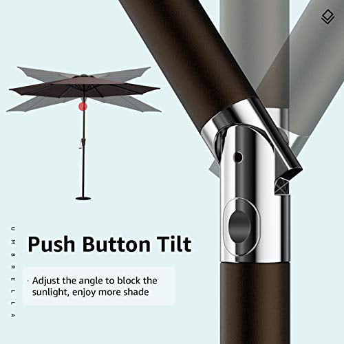 Rowhy 9ft Outdoor Patio Umbrella Table, Patio Umbrella Tilt Mechanism Repair Kit