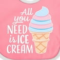 thumbnail image 4 of Inktastic All You Need is Ice Cream with Ice Cream Cone Boys or Girls Baby Bib, 4 of 4