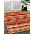 thumbnail image 3 of Ahgly Company Machine Washable Indoor Square Industrial Modern Orange Area Rugs, 8' Square, 3 of 7