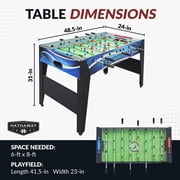 Hathaway Allure Foosball Table, 48-in, Black/Blue