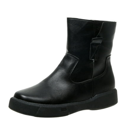 

adviicd Wide Width Boots for Women Booties Boots Breathable Women s Zipper Shoes Fashion High Retro Chunky Short Heels
