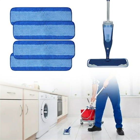 4 Microfiber Cleaning Pads For Bona Premium Spray Mop for Hardwood and Hard-Surface Floors Bona Microfiber Cleaning Pad