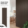 thumbnail image 3 of Easy4Home 2Pcs 106"x20.5" Wood Slat Soundproof Wall Panels Acoustic 3D Fluted Decorative Panels, Dark Walnut, 3 of 7