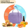 thumbnail image 3 of Soft Corduroy Lunch Box for Women,Insulated Lunch Bag with Shoulder Strap Handle Strap,Cute Corduroy Cooler Bags for Work,Picnic, 3 of 6