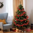 thumbnail image 5 of Fake Poinsettias Artificial Christmas Flowers - 2 Pcs Artificial Poinsettia Flowers 7 Heads Big Red Fake Flowers for Christmas Tree Silk Flower Decorations, 5 of 5