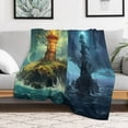thumbnail image 5 of Ocean Lighthouse for Women Men Kids Flannel Throw Blankets Soft Fuzzy Lightweight for Home Decor Couch Bed Sofa, 5 of 8