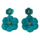 thumbnail image 2 of Pendientes colgantes de flores, pendientes de pétalos florales, pendientes colgantes para vacaciones, mujeres, niñas, joyería del día de San Valentín, Verde, 2 of 8