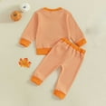 thumbnail image 6 of UAYOTSE Toddler Baby Outfit Boy Girl Crew Sweatshirt and Pants Set Fall Baby Clothes(2-3 Years,B85-Orange), 6 of 6