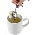 thumbnail image 6 of Stainless Steel Tea Bag Squeezer Strainer Spoon | Loose Leaf Tea Steeper Tong | Multi-Function Press | Enclosed Spoon Design | 4.75 Inch Long | 1 Piece | Easy Grip | Portion Control, 6 of 9