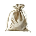 thumbnail image 6 of Efavormart 12PCS CHAMPAGNE Satin Gift Bag Drawstring Pouch Wedding Favors Bridal Shower Candy Jewelry Bags - 4"x 6", 6 of 11