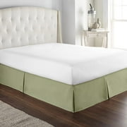 HC Collection Sage King Bed Skirt - Dust Ruffle w/ 14 Inch Drop -Wrinkle & Fade Resistant