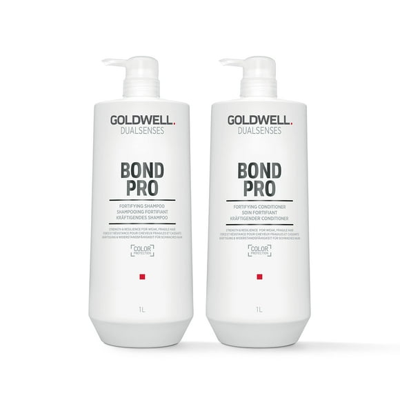 Goldwell Bond Pro Fortifying and Strengthening Shampoo and Conditioner Liter Bundle