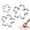 Z-1-Silver, variant on Flower Cookie Cutter, Cookie Cutter Set, Daisy Cookie Cutter, Flower Shaped Cookie Cutter, Small Cookie Cutters, Metal Cookie Cutters, Stainless Steel Fondant Molds 3Pcs