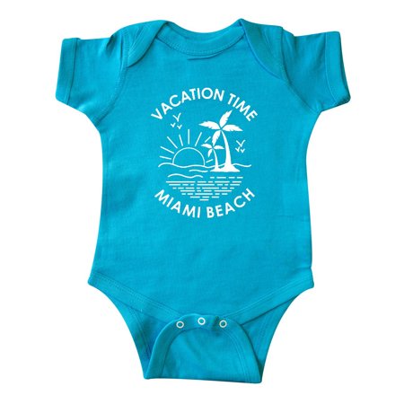 

Inktastic Vacation Time in Miami Beach Gift Baby Boy or Baby Girl Bodysuit